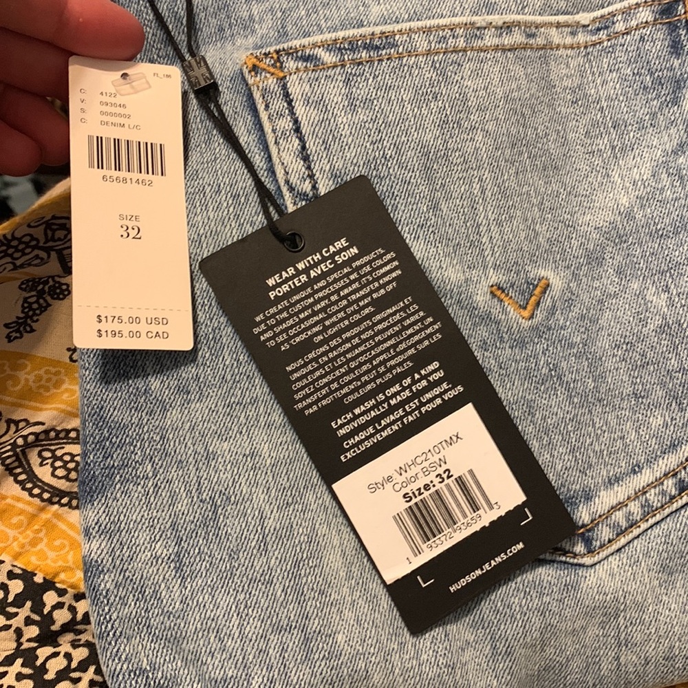 ✨ Anthropologie Hudson Holly Cropped Straight Jeans Sz 32 - Picture 6 of 6